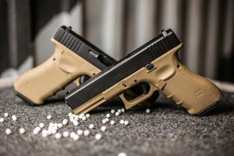 Two Guns Glock 17 Stock Photos