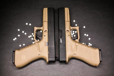 Two Guns Glock 17 Stock Photos