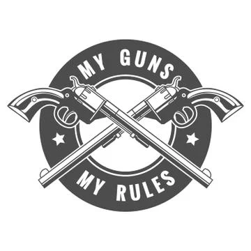 Two Guns Stock Illustration