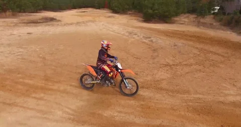 Two guys on dirt bikes Stock Footage 88581659