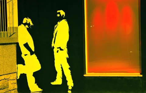 Two guys Stock Illustration