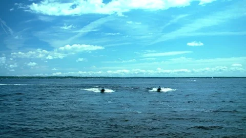 Two guys on jetski Stock-Footage 82470538