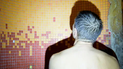 Two guys in the sauna. Stock Footage 91706575