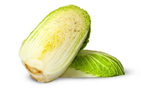Two half Chinese cabbage on each other Stock Photos