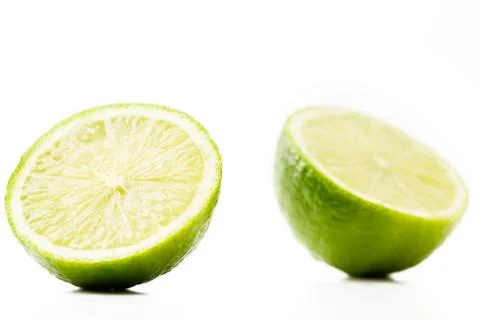 Two half limes Stock Photos