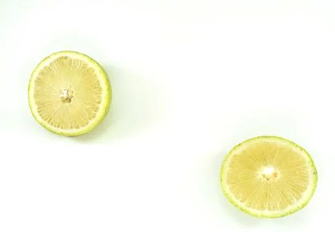 Two half -sliced lemon slices Stock Photos