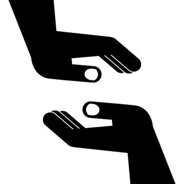 Two halps hands Stock Illustration