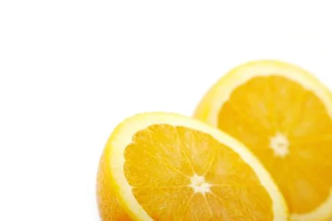 Two halved oranges Foto stock
