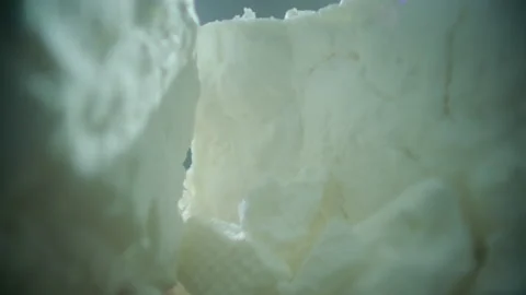 Two halves of cheese close up laowa macro Stock Footage 198146885