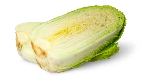 Two halves of Chinese cabbage to each other Stock Photos