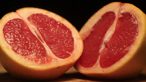 Two halves of a grapefruit Stock Footage 44786259