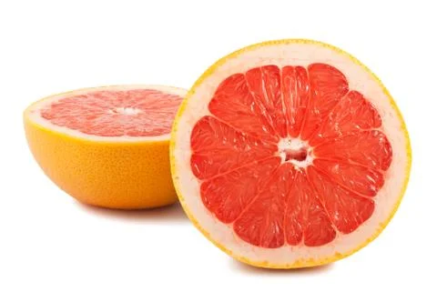 Two halves of grapefruit Stock Photos