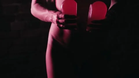 Two halves of the heart Stock Footage 132961017