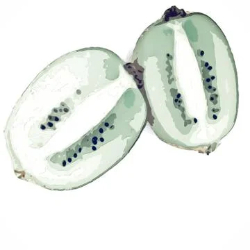 Two halves of kiwi Stock Photos