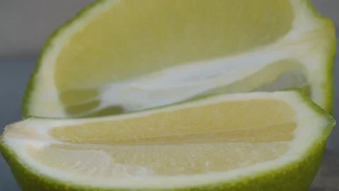 Two halves of lime Stock Footage 137773239