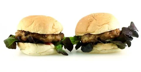 Two hamburger Stock Photos