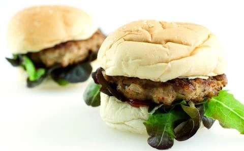 Two hamburger Stock Photos