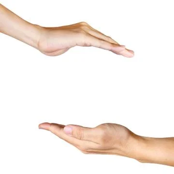 Two hand with copy space for text Stock Photos