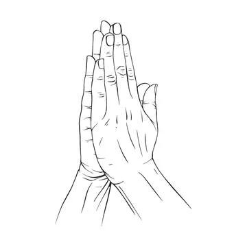 Two Hand drawn gesture sketch vector illustration line art Stock Illustration