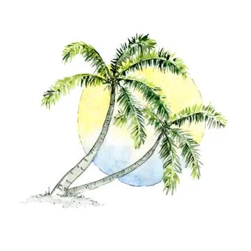 Two hand drawn palms Stock Illustration