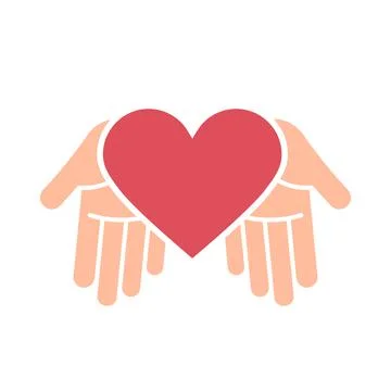 Two Hand With Heart icon. Vector illustration. Stock Illustration