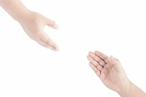 Two hand help concept Stock Photos