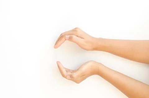 Two hand make circle Stock Photos