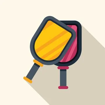 Two hand mirrors are laying with handles crossed in a minimalist design Stock Illustration
