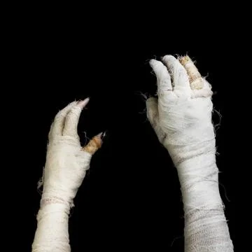 Two hand of mummy Stock Photos