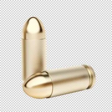 Two handgun bullets Stock Illustration