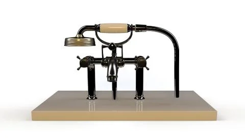 Two handle bath mixer Stock Illustration