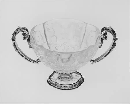 Two-handled cup mid-17th century Circle of Dionysio Miseroni The type of sc.. Stock Photos