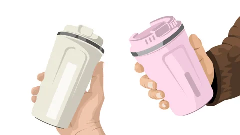 Two hands and a coffee cup Stock Footage 329780169