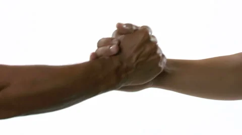 Two hands are handshaking Stock Footage 46605696
