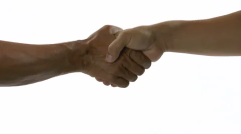 Two hands are handshaking Stock Footage 46605918
