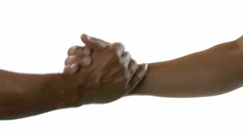 Two hands are handshaking Stock Footage 46606561