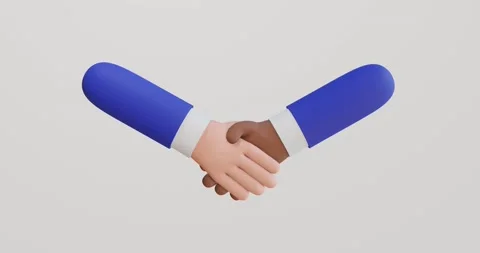 Two hands arms handshake different races. Handshake of businessmen Stock Footage 197411994