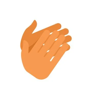 Two hands clapping showing applause Stock Illustration