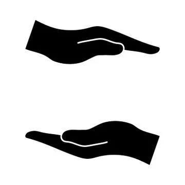 Two hands. The concept of protecting anything Stock Illustration