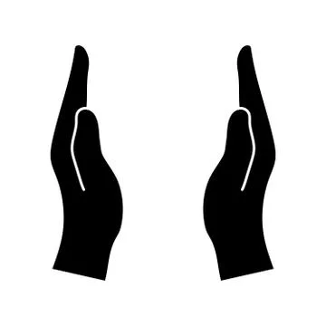 Two hands. The concept of protecting anything Stock Illustration