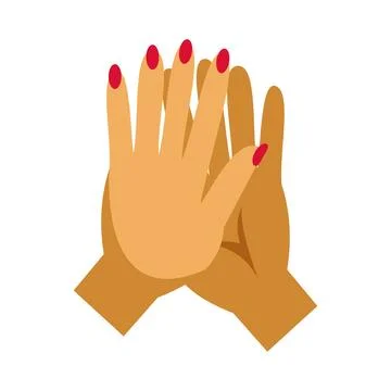 Two hands of different skin tones showing solidarity and connection Stock Illustration