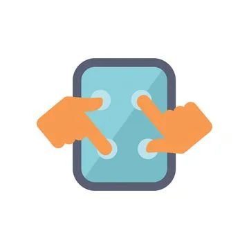 Two hands entering password on smartphone with pattern lock Stock Illustration