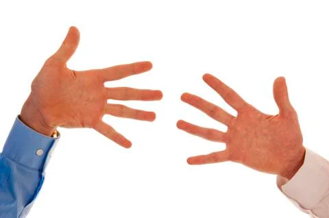 Two hands figuring number ten Stock Photos