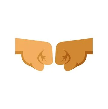 Two hands fist bumping representing agreement and teamwork Stock Illustration