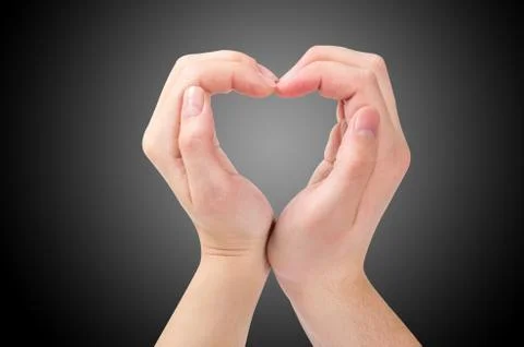 Two hands form a heart shape Foto stock