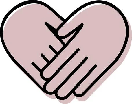 Two hands forming a heart shape illustration Stock-Illustration