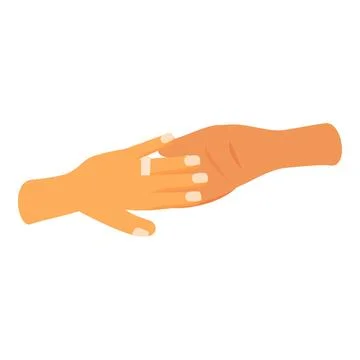 Two hands gently touching, showing support and connection 스톡 일러스트