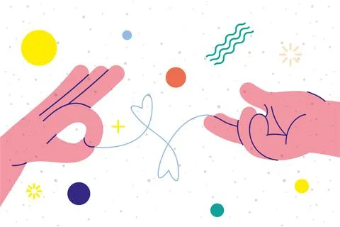 Two hands gestures Stock Illustration