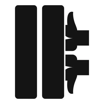 Two hands giving thumbs up for approval icon Stock Illustration