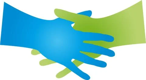 Two hands, hands, helper, logo Stock Illustration